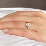 18ct Yellow Gold Solitaire Wed-Fit Diamond Engagement Ring