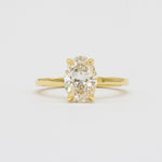 18ct Yellow Gold Solitaire Wed-Fit Diamond Engagement Ring