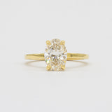 18ct Yellow Gold Solitaire Wed-Fit Diamond Engagement Ring