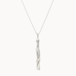 Silver Entwined Bar Pendant Necklace-Necklaces-Wild Fawn Jewellery