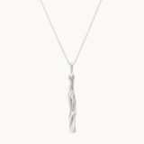 Silver Entwined Bar Pendant Necklace-Necklaces-Wild Fawn Jewellery