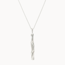 Silver Entwined Bar Pendant Necklace-Necklaces-Wild Fawn Jewellery