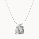 Silver Stone-Pressed Pendant Necklace-Necklaces-Wild Fawn Jewellery