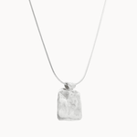 Silver Stone-Pressed Pendant Necklace-Necklaces-Wild Fawn Jewellery