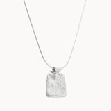 Silver Stone-Pressed Pendant Necklace-Necklaces-Wild Fawn Jewellery