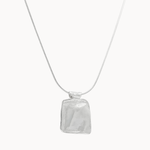 Silver Stone-Pressed Pendant Necklace-Necklaces-Wild Fawn Jewellery