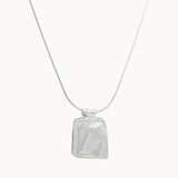 Silver Stone-Pressed Pendant Necklace-Necklaces-Wild Fawn Jewellery