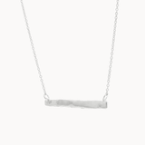 Silver Personalised Flowing Bar Necklace-Necklaces-Wild Fawn Jewellery