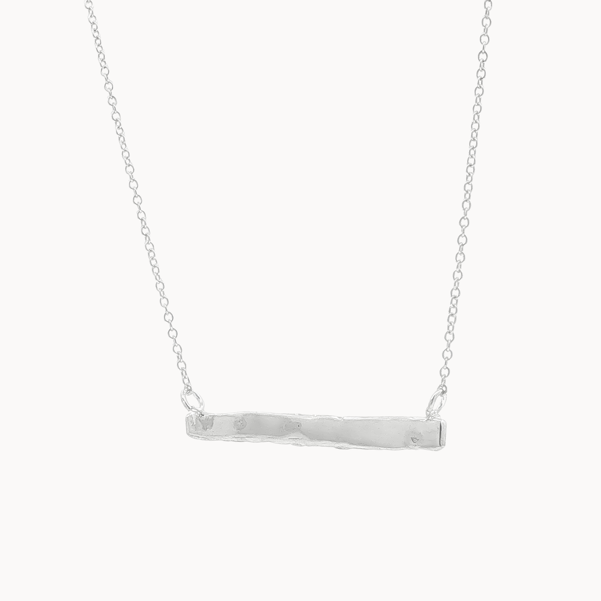 Silver Personalised Flowing Bar Necklace-Necklaces-Wild Fawn Jewellery