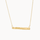 9ct Gold Personalised Flowing Bar Necklace-Necklaces-Wild Fawn Jewellery