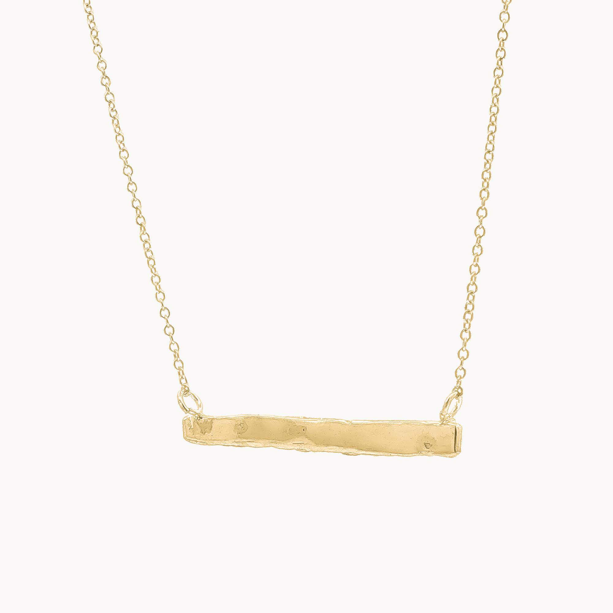 9ct Gold Personalised Flowing Bar Necklace-Necklaces-Wild Fawn Jewellery