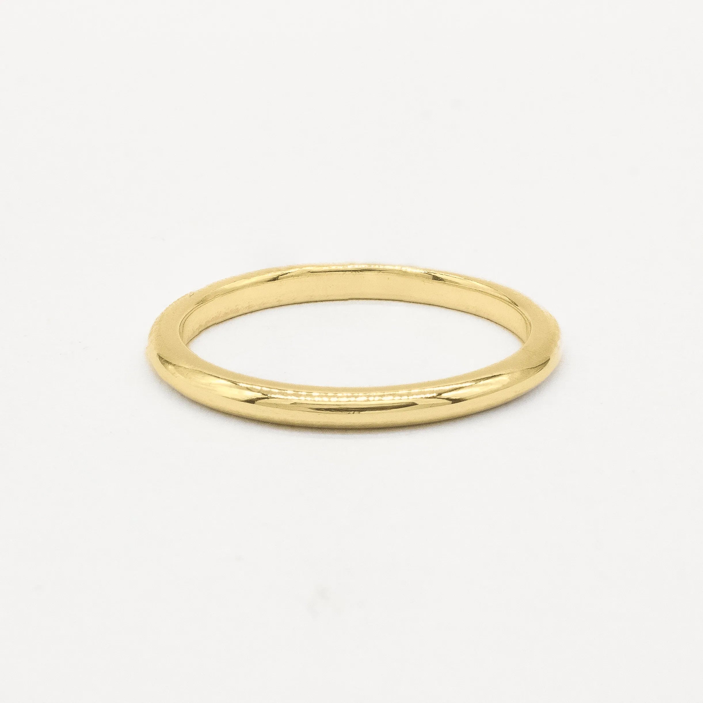 The Polished Wedding Ring - D Shape-Wedding Ring-Wild Fawn Jewellery