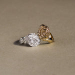 Silver Bloom Swirl Ring
