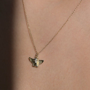 9ct Gold Cherub Pendant Necklace