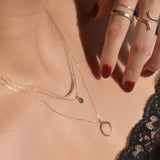 9ct Gold Connected Eclipse Necklace