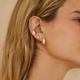 9ct Gold Delicate Leaf Studs