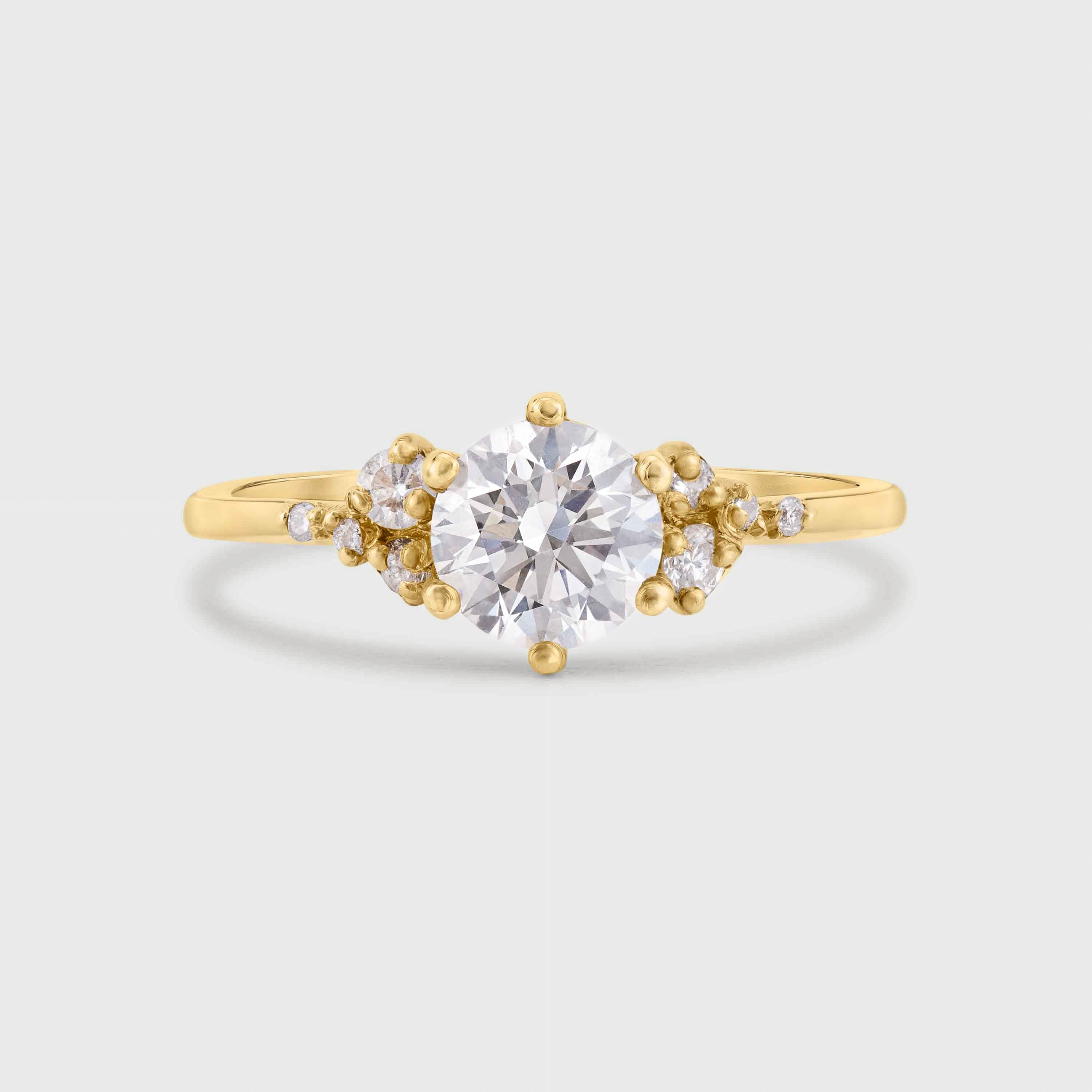 9ct Gold Diamond Cluster Engagement Ring