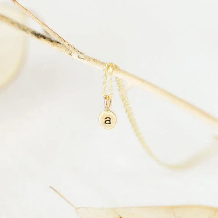9ct Gold Dot Necklace With Initial