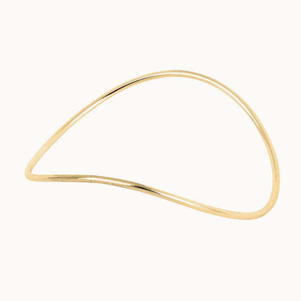 9ct Gold Flow Bangle: Recycled Solid Gold – Wild Fawn Jewellery