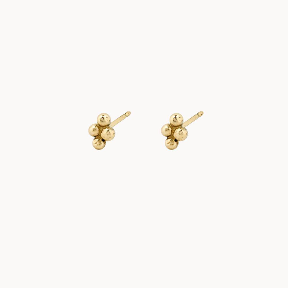 9ct Gold Four Dot Stud Earrings