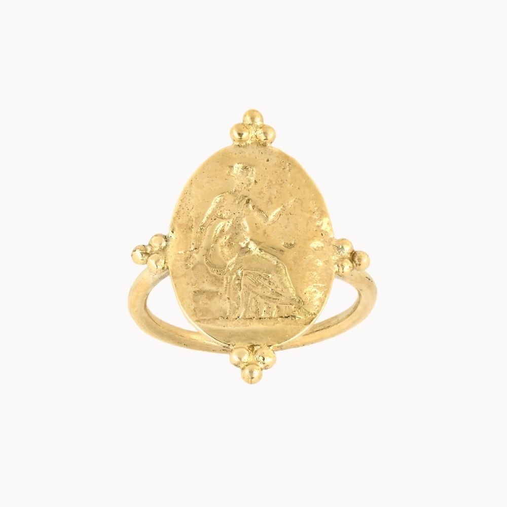 9ct Gold Goddess Themis Ring