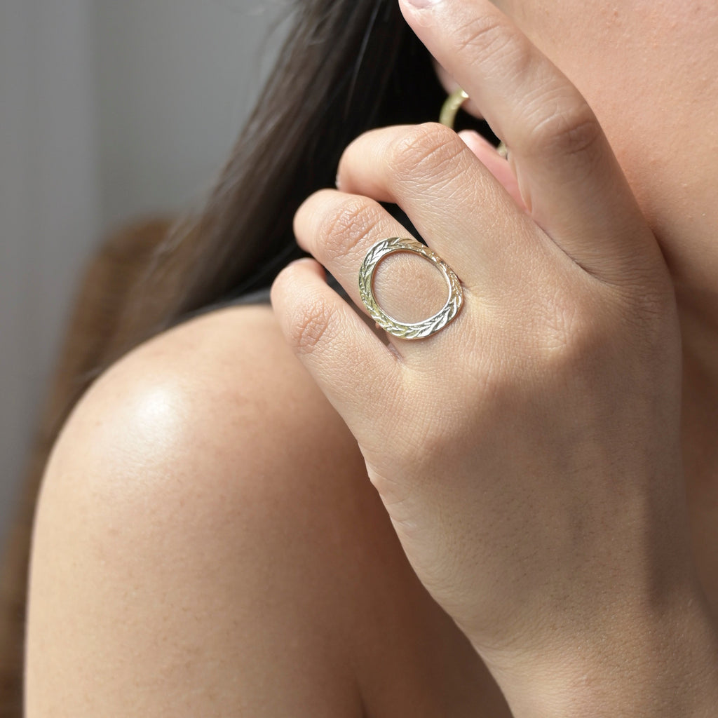 9ct Gold Laurel Wreath Ring