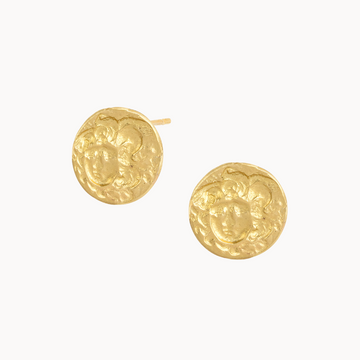 9ct Gold Medusa Stud Earrings