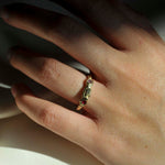 9ct Gold Organic Three Stone Ring