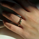 9ct Gold Organic Three Stone Ring