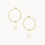 9ct Gold Pearl Hoops