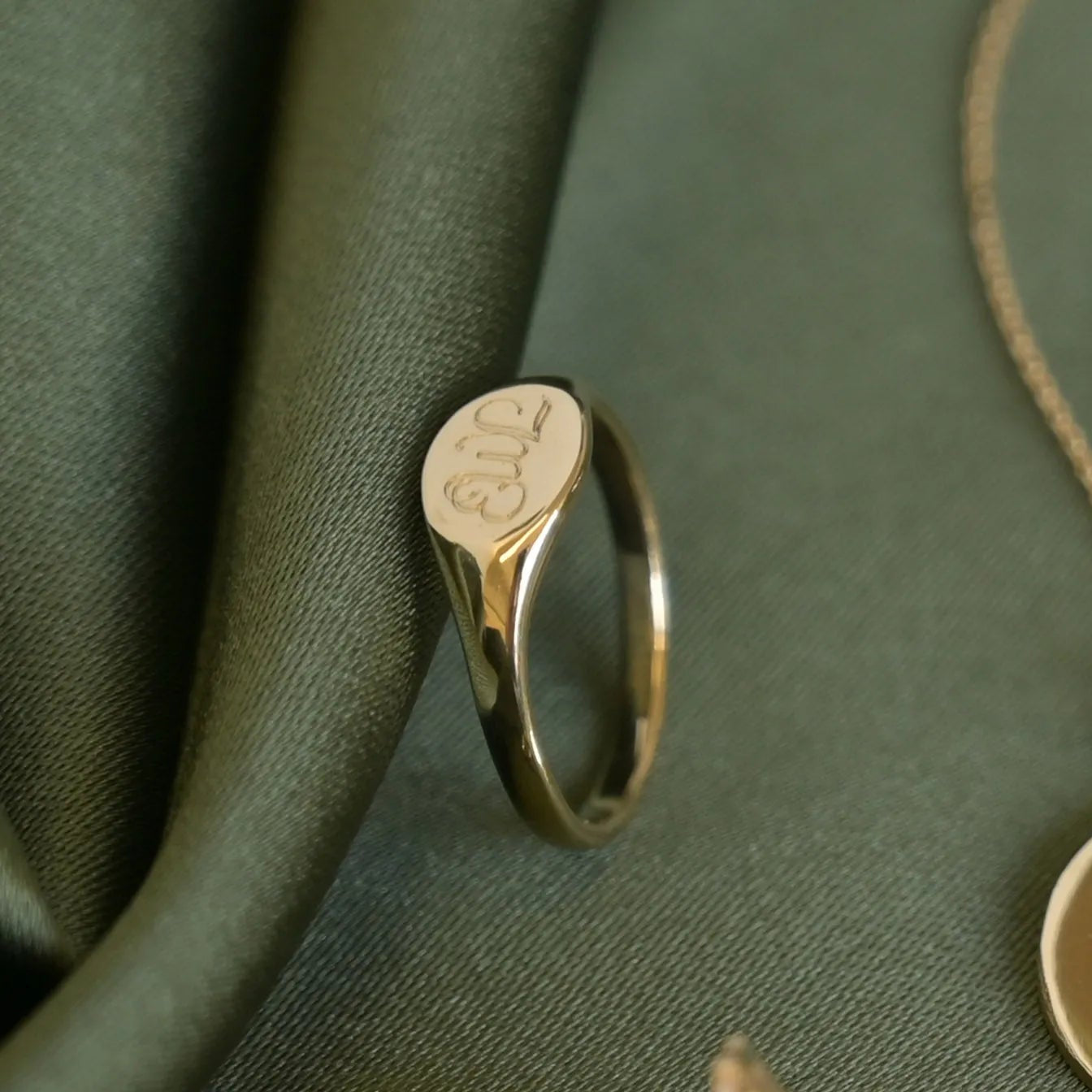 9ct Gold Personalised Initial Signet Ring