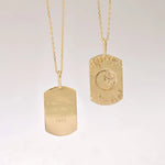 9ct Gold Personalised Moonlight Pendant Necklace