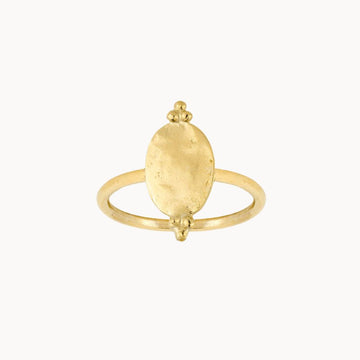 9ct Gold Personalised Ornate Oval Ring