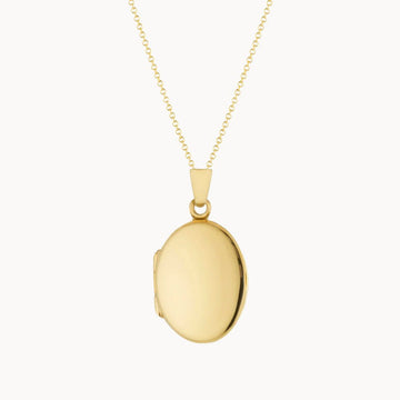 9ct Gold Personalised Oval Locket Necklace