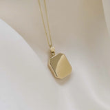 9ct Gold Personalised Rectangle Locket Necklace