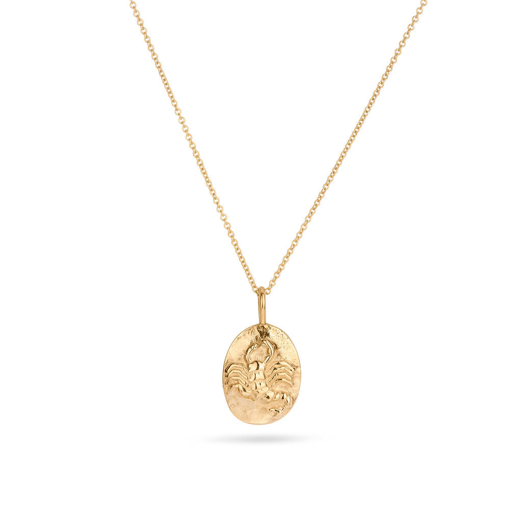 9ct Gold Personalised Scorpio Necklace