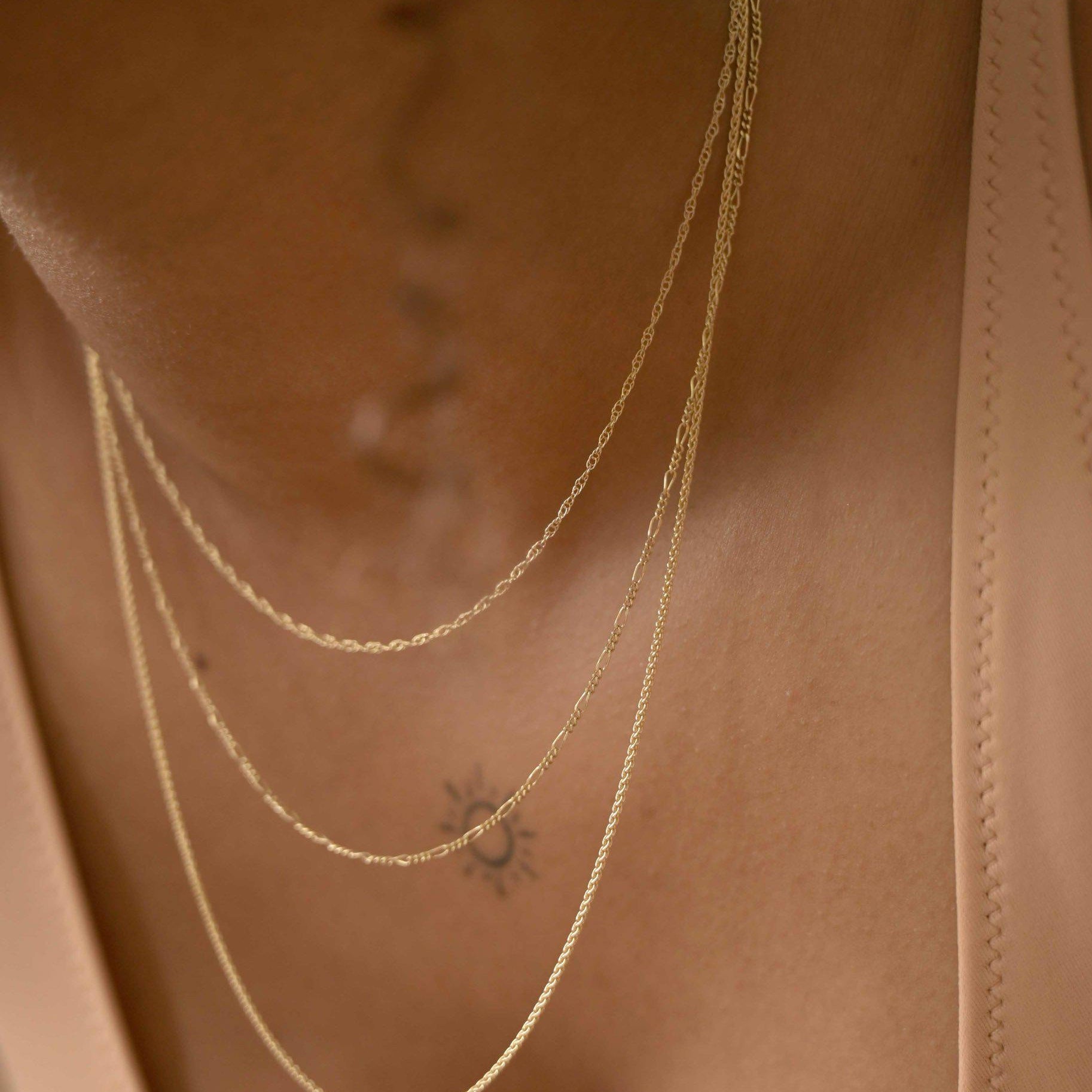 9ct Gold Rope Chain Layering Necklace