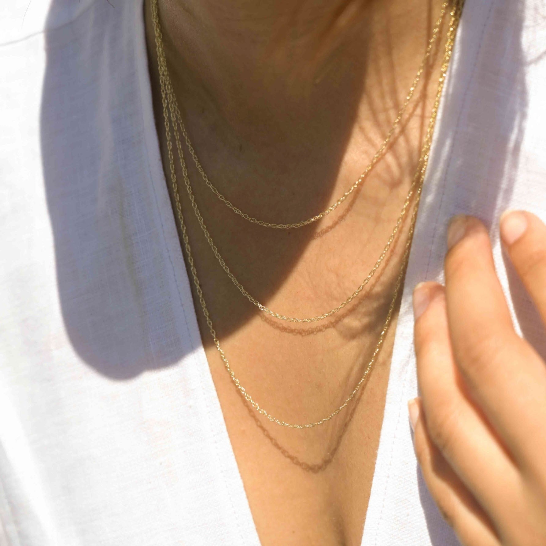 9ct Gold Rope Chain Layering