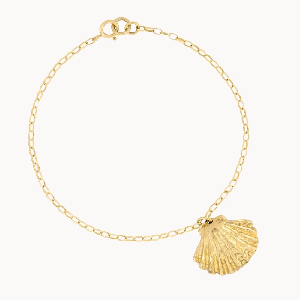 9ct Gold Seashell Charm Bracelet