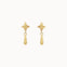 9ct Gold Star Dangle Earrings