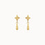 9ct Gold Star Dangle Earrings