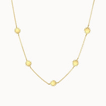 9ct Gold Tiny Sun Charm Necklace