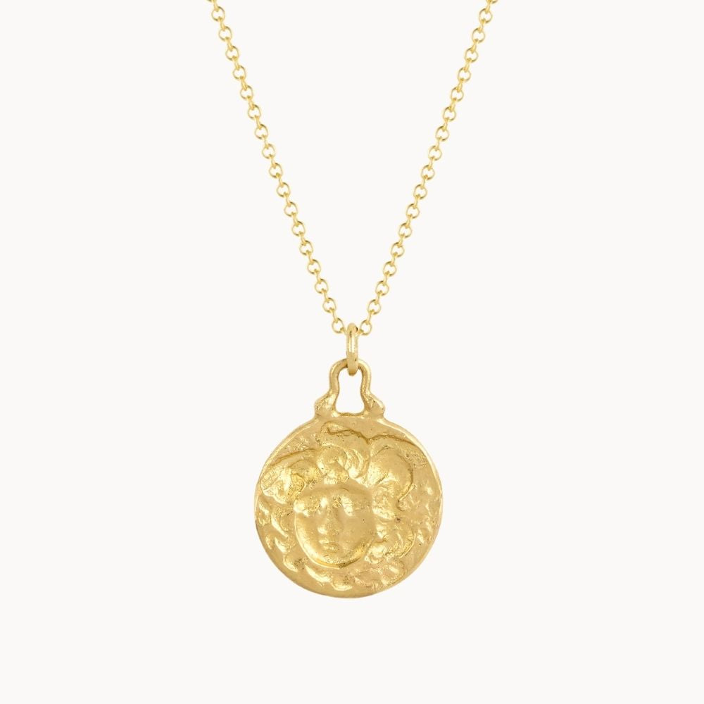 9ct Personalised Gold Medusa Pendant Necklace