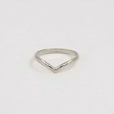 9ct White Gold Chevron Nesting Wedding Ring