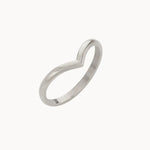 9ct White Gold Chevron Nesting Wedding Ring