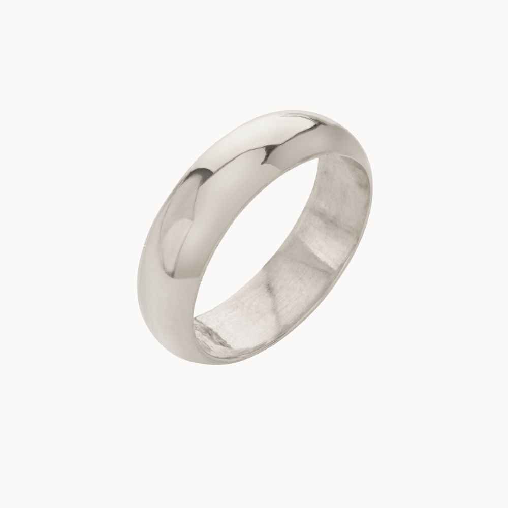 9ct White Gold Chunky Wedding Ring