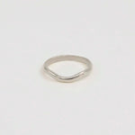9ct White Gold Curved Nesting Wedding Ring