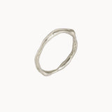 9ct White Gold Organic Wedding Ring