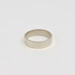 9ct White Gold Wide Flat Wedding Ring