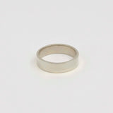9ct White Gold Wide Flat Wedding Ring